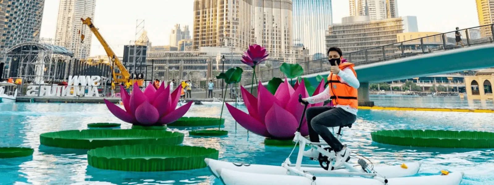 The Dubai Fountain Water Bikes